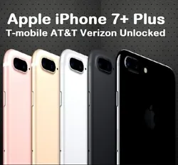 Apple iPhone 7 Plus 32GB / 128GB / 256GB Smartphone (Various Carriers). Apple iOS 11.2.1. 4G LTE speed. No accessories...
