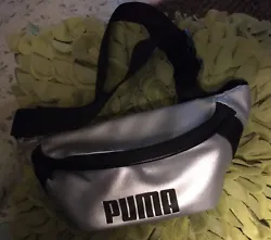 PUMA Royale PU Silver Adjustable Waist Hip Sack Fanny Pack Bag. Royale PU Hipsack9.5