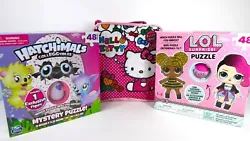 Hello Kitty Puzzle Bag w/o box but unopened. Hatchimals Colleggtibles Puzzle.