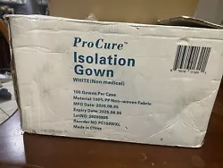 ProCure Isolation Gowns white-XL Quantity 100 PC150WXL (box of 10 bags )