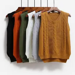Season: autumn,winter. Color: black,white,orange,grey,green,khaki. Sleeve length: sleeveless. Fabric: knit. Material:...