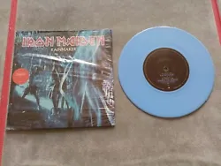 Iron Maiden – Rainmaker / Dance of Death. Face A lecture en 45 tours et Face B en 33 tours. Vinyle, 7