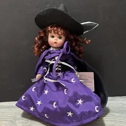 MADAME ALEXANDER, 8” STARLIGHT WITCH #31715 Halloween. No box, doll has stains under clothing from clothing dye. Hat...