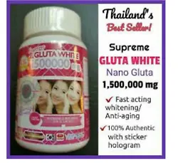 Suprême Gluta WHITE Glutathione Gélules Blanchissant.  Gluta White suprême gélules blanchissant à combiner avec la...