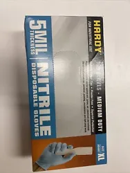 Hardy Disposable Nitrile Gloves 5 mil Size XL.