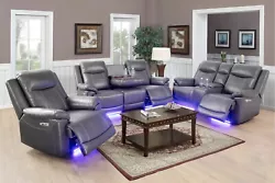 3-PC Includes: (1) 2-Recliner Sofa, (1) 2-Recliner Loveseat, (1) Recliner Chair. Come home to comfort with the Leon...