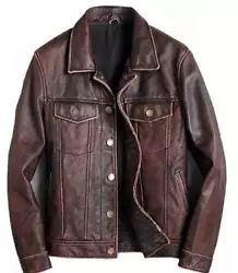 Exact Material : Full Grain Cow Hide Leather. This fabulous rider jacket is made from High Quality Cow Leather. A must...