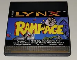Atari Lynx - Rampage - En Loose - Bon État. Vous achetez ce que vous voyez sur la photo dans létat que vous...