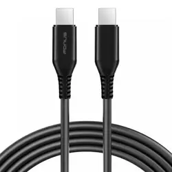 10ft Long TPE Type-C Cable [C-to-C] Black Sync Wire USB-C Power Data Cord [Fast Charging] [High Speed] -...