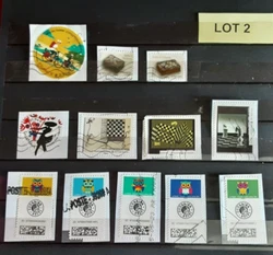 LOT DE TIMBRES FRANCAIS OBLITERES NON DECOLLES.