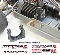 Fits basically any 3s Arrma model! This heavy duty block sits underneath the motor of the Big Rock, Typhon, Granite,...