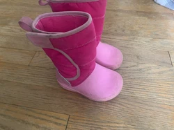 Crocs Toddler Girls Pink Snow Boots Size C6.