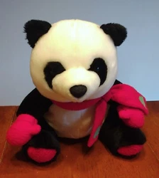 Hallmark Holiday Christmas Panda Bear Tree Scarf  Mittens Plush Stuffed Animal. Good condition, approximately 10