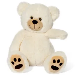 Soft fur, huggable plush and fluffy stuffed body makes this teddy bear’s hugs even better;. This teddy bear features...