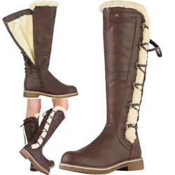 ♢ Knee high boots. ♢ Over the knee. ◈ Boys boots. ◈ Grils Boots. COMFORT: Soft faux fur lining and flexible...