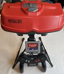 Nintendo Virtual Boy Red & Black Console W/Controller & Game No Battery UNTESTED.