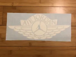 Retro Air Jordan Sticker 12” White Decal JUMPMAN Vinyl Michael Jordan Nike. Condition is 