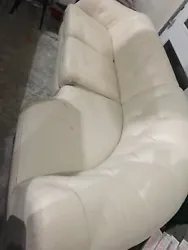 White Leather Couch High QualityHigh quality, couch does have some stains on it. Red marker as shown in pics. Also...