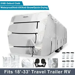 Fit For 18-33 Travel Trailer RV. 【Size guide and Warranty】 We have from 18 ft - 33 ft. allowing for the best fit...