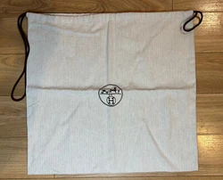 Hermes Herringbone Tweed Drawstring Storage Dust Bag 18 x 17.5 Large. Condition is Pre-owned. Shipped with USPS Ground...