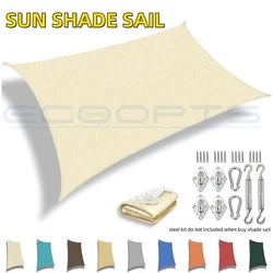 TRIANGLE & RECTANGLE SUN SHADE SAIL CANOPY TRIANGLE 95% UV BLOCK SUNSHADE FOR BACKYARD DECK OUTDOOR YARD PATIO. WIDE...