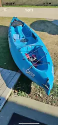 Caper open water kayak in blue. Been in my garage since then.