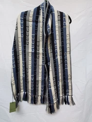 NWT Gucci stripe wool blend scarf.