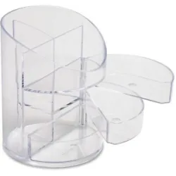 Rubbermaid Small Storage Divided Pencil Cup Plastic Clear drawer RUB14096ROS