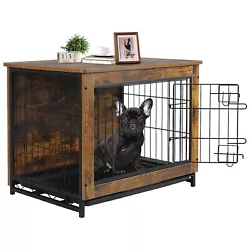 MULTI-PURPOSE DOG CRATE: Dog crate has a removable top cover. Provides a safe sanctuary for your dog, or doubles as...