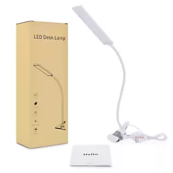 Rated Power: 5W. 1 Clip LED Desk Lamp. 48 energy-efficient LED beads gives off 350LM soft and non-flickering light,...