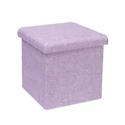 Multi-purpose ottoman works great as footstool, bed stool, toy chest, coffee table, etc. FOLDABLE & EASY TO ASSEMBLE:...
