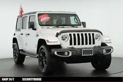 This 2021 Jeep Wrangler Unlimited Sahara 4xe is a certified preowned vehicle with the bright white clear coat exterior...