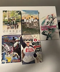 Random Manga Lot Orange Collection 1 & 2, Hatsune Mix, Pokémon, Uzaki. Books are pre owned. Please look at all photos...