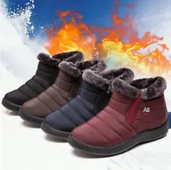 Boot Height: ANKLE. Boot Type: Snow Boots. Season: Winter. Lining Material: Plush. Insole Material: Short Plush. Item...