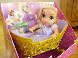 ROYAL RAPUNZEL. Baby Rapunzel! Deluxe Baby Rapunzel. CRADLE SET. Disney Princess. Full sized Doll.