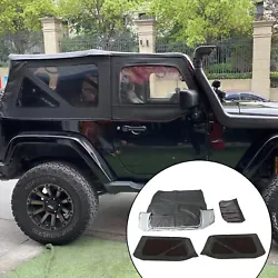 Fit for2007-2017 Jeep Wrangler JK 2 door models. Window Type: Tinted. 1 roof and3 zippered rear windows. Fit...