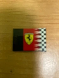 LEGO 4533pb017R CONTAINER CUPBOARD 2X3X2 DOOR WITH CHECKERED FLAG AND FERRARI LOGO RIGHT. -8144-2 FERRARI 248 F1 TEAM...
