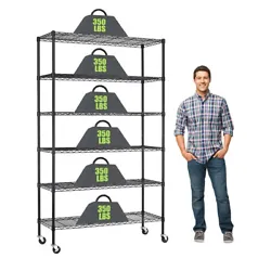 ☎️ STURDY : The shelving unit can take a lot of weight. The wire shelf use durable steel construction,and to resist...