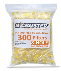 NICBUSTER PREMIUM CIGARETTE FILTERS, HIGHEST QUALITY ON THE MARKET! NICBUSTER Disposable Cigarette Filters in a...