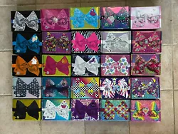 JoJo Siwa Bow Box Club #10- #34, 25 Exclusive Rare Sold Out Mystery Boxes! 30- bow pin acc (1 crystal bow, possible pin...