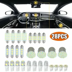 Quantity: 28Pcs. 28Pcs Auto Car Interior LED Lights Kit. QUICK SOLUTIONS FOR NON-WORKING LED BULBS: If your new led...