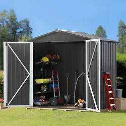 Outdoor Storage Shed Large Tool Sheds Heavy Duty Storage House w/ Lockable Doors. DISTINCT HIGHLIGHTS- 60.63’’...