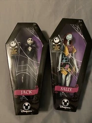 This Disney Store collectible features Jack Skellington and Sally from the Nightmare Before Christmas franchise. The...