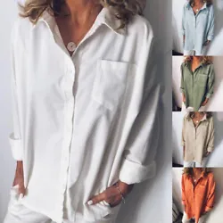 Design: A Casual and Elegant Lapel Blouse. Basic V Neck and Buttons Design Makes You Look Attractive in the Crowd....