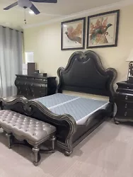 2 dressers that match. Ashleys Furniture King Size Bed set includes Head board and Foot board. The set is in excellent...