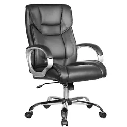 ✿ Premium Comfort: Our high back office chair features a high-density sponge padded seat and backrest, wrapped in...