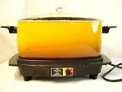 Included are the base with 5 settings which can be used as a griddle, 6 quart cooking pot with glass lid and cord....