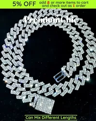 Stunning ICY Cuban Chains Hottest Designer Prong Straight-Edge Style! Super ICED flooded with Tons of Cubic Zirconia...