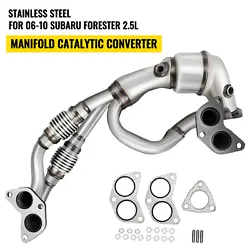 Our converter manifold is compatible with the2005-2010 Subaru and 2006 Saab 9-2X 2.5L, helpful in upgrading the exhaust...