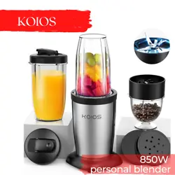 Get More Capacity: KOIOS smoothie blender set includes 2 x 17oz travel bottles and a 10oz cup which are perfect for you...